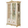 Шкаф-витрина 2д Алези Люкс П1.349.0.19 Слоновая кость с золочением