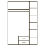 Шкаф для одежды 3D2S 1 дуб Санремо