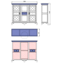 Шкаф комбинированный "Софи" эскиз 121