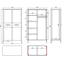 Шкаф для одежды 2 Порто чертеж
