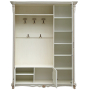 Шкаф комбинированный Алези 1-01 (прихожая) Слоновая кость с золочением Внутреннее устройство