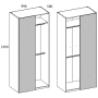 Шкаф угловой 1DG SIMPLE варианты сборки