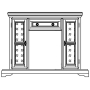 Тумба "Сальвина" эскиз 24 (портал камина)