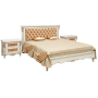 Кровать двойная Альба 161п П 524 051 Слоновая кость с золочением