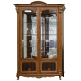 Шкаф с витриной Альба 5 П 485 05 Палисандр с золочением