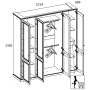 Шкаф 4DG TOSCANA NEW  Персидский жемчуг + Дуб каньон внутреннее устройство