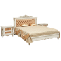 Кровать двойная Альба 161пк П 524 051к Слоновая кость с золочением