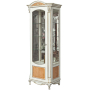 Шкаф с витриной Альба 8 1 П 485 08-01 Слоновая кость с золочением