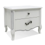 Тумба прикроватная Лаура ММ-267-03 Альба с серебрением