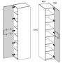 Шкаф 1DG SIMPLE размеры 1