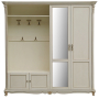 Шкаф комбинированный Алези 2з-01 (прихожая) Слоновая кость с золочением Фасад