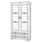 Шкаф для белья "Марина" эскиз 126