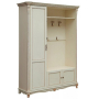Шкаф комбинированный Алези 1 (прихожая) Слоновая кость с золочением