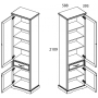 Шкаф 2D1S TOSCANA NEW  Персидский жемчуг + Дуб каньон внутреннее устройство