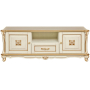 Тумба ТВ Алези Люкс П1.349.0.02 Слоновая кость с золочением вид спереди