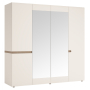 Шкаф для одежды Линате 4D TYP 23А Белый_сонома трюфель