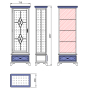 Шкаф с витриной 004 56 01 схема