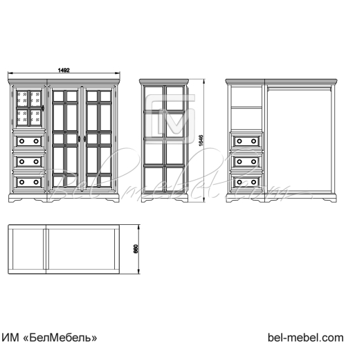 Шкаф комбинированный "Сальвина" СКМ-003-21-01