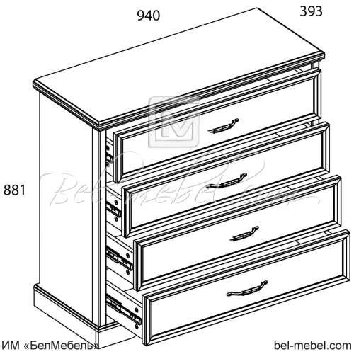 TOSCANA NEW, Комод 4S