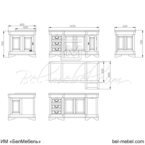Стол письменный угловой "Маэстро" СКМ-002-35