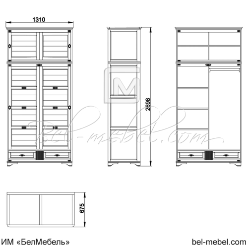 Шкаф для одежды "Марина" эскиз 42
