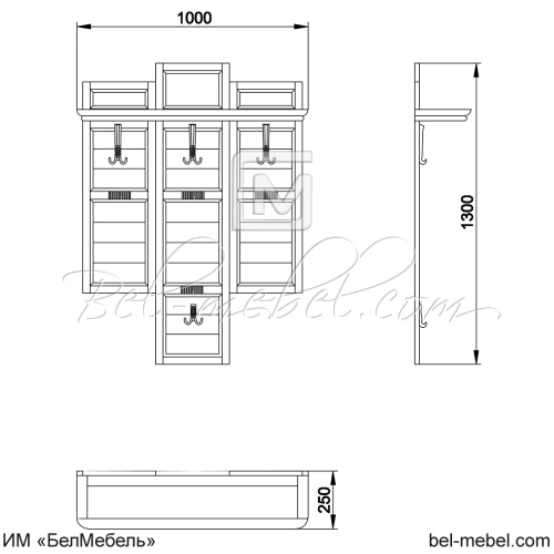 Вешалка для одежды "Марина" эскиз 166