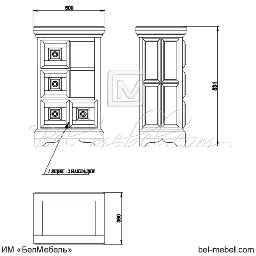 Тумба прикроватная "Сальвина" СКМ-003-03