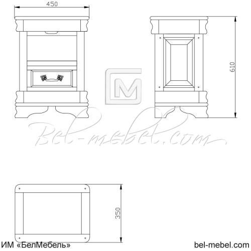 Тумба прикроватная "Маэстро" СКМ-002-18