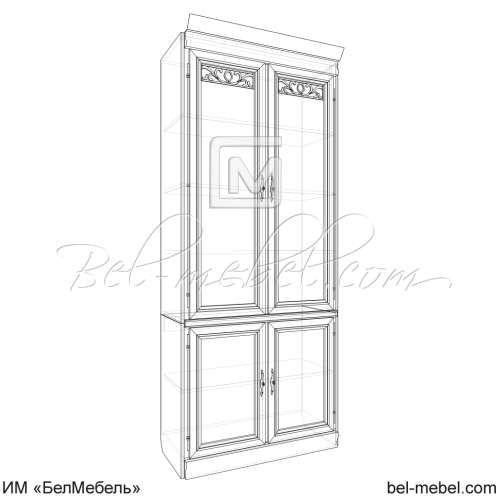 Шкаф комбинированный для библиотеки "Оскар" ММ-218-320