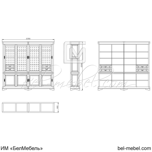 Шкаф для книг "Маэстро" эскиз 102