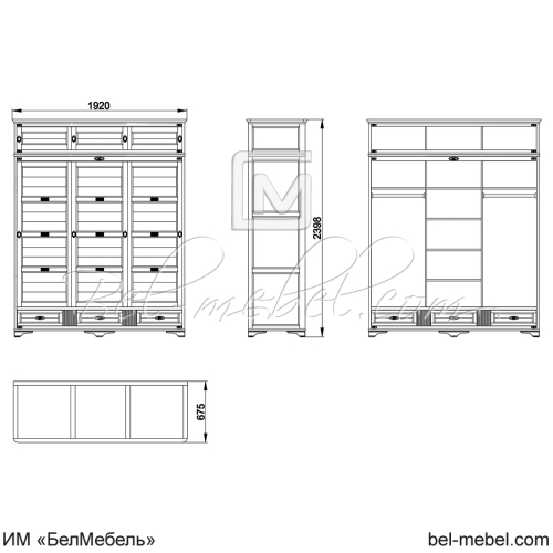 Шкаф для одежды "Марина" эскиз 44