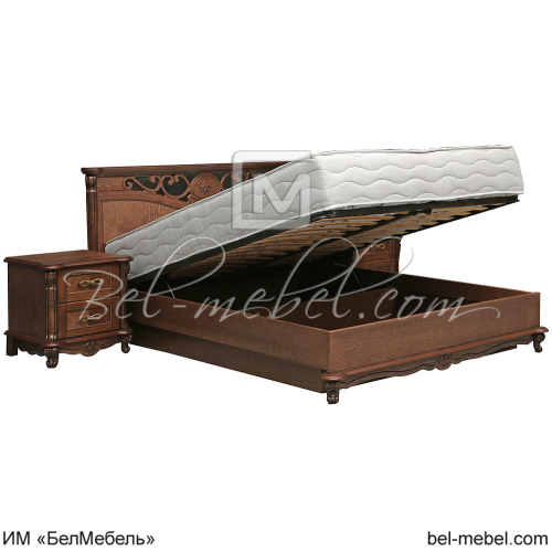 Кровать 2-12 "Алези" П1.350.1.43 (низкое изножье, под. мех.)