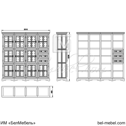 Шкаф для книг "Сальвина" СКМ-003-31