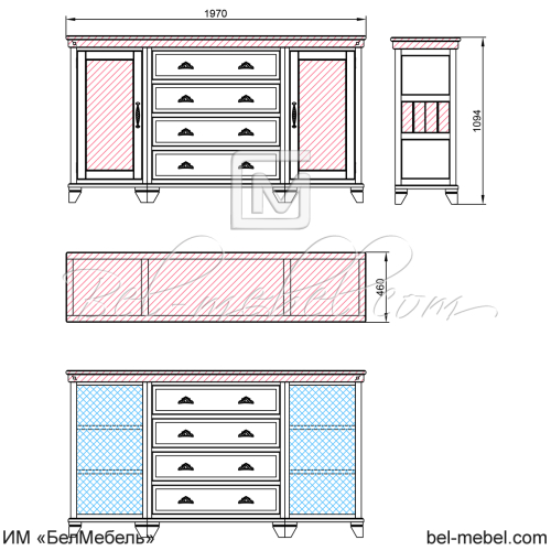 Тумба "Винтаж" СКМ-006-11