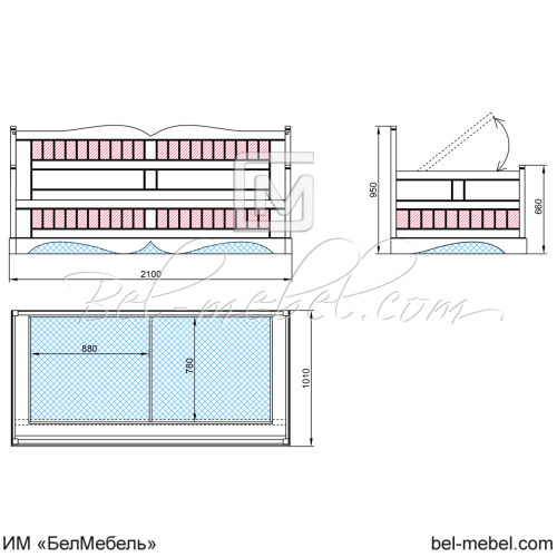 Тахта "Винтаж" СКМ-006-70П/900