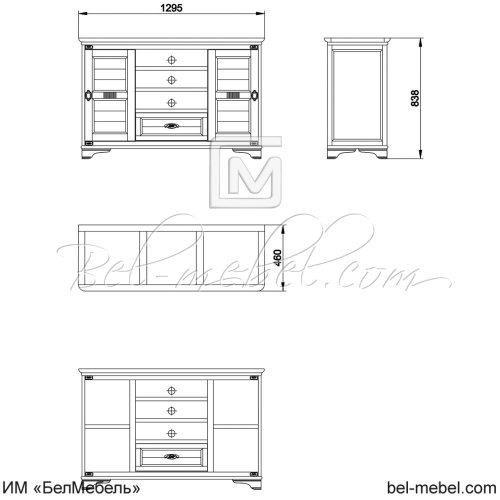 Тумба под ТВ "Марина" эскиз 16