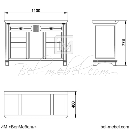 Стол туалетный "Марина" СКМ-001-57