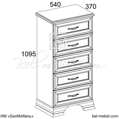 Комод TIFFANY 5S/50