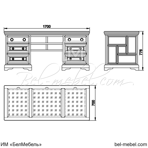 Стол письменный "Сальвина" СКМ-003-60