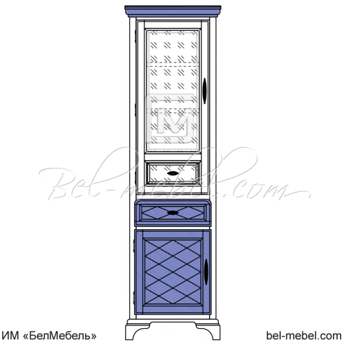 Шкаф для книг эскиз 90