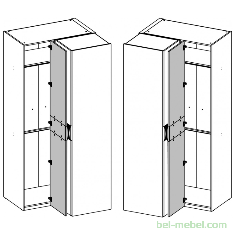 SIMPLE, Шкаф угловой 1DG (L/P)