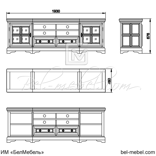 Тумба под ТВ "Сальвина" СКМ-003-07-01