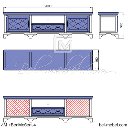 Тумба под ТВ "Софи" СКМ-004-17