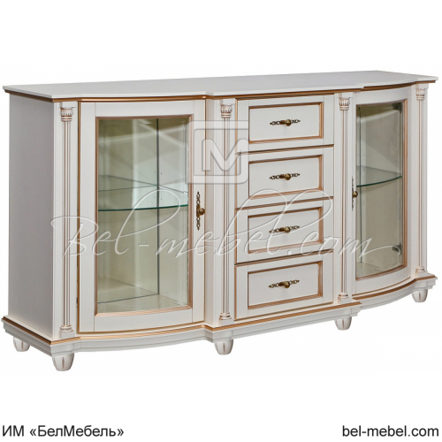 Тумба Валенсия 3_4с П244_32 Античная темпера с золочением