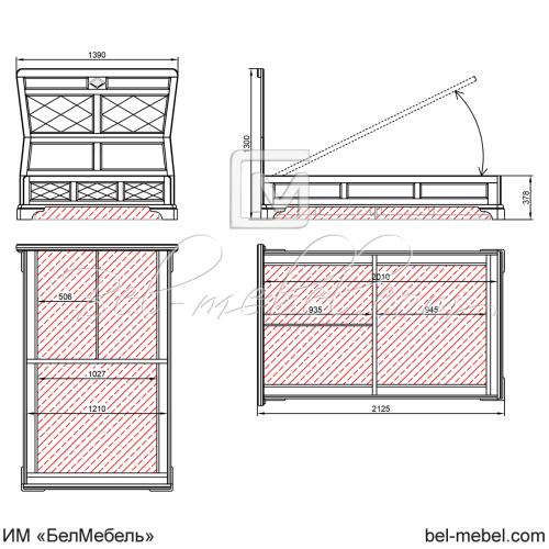Кровать "Софи" СКМ-004-22П/1200