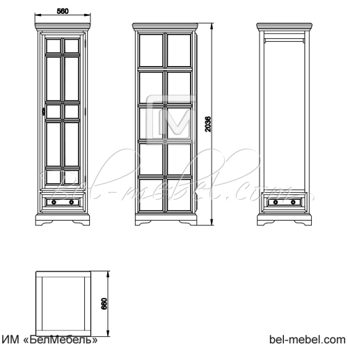 Шкаф для одежды "Сальвина" СКМ-003-101