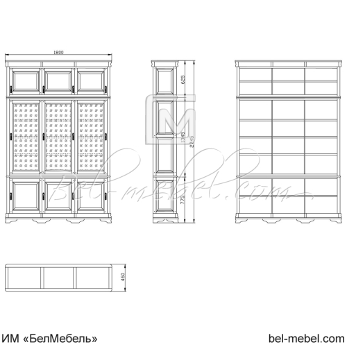 Шкаф для книг "Маэстро" эскиз 15