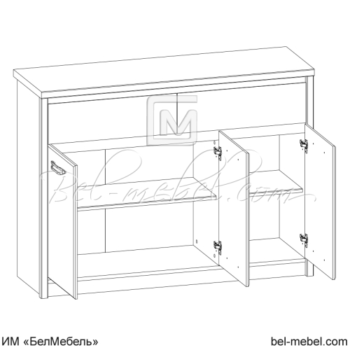 Тумба JAZZ 3D2S