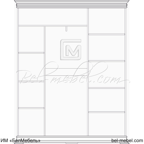 Шкаф 3Д "Верди Классик" П1.0487.0.44