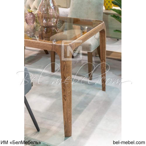 Стол обеденный со стеклом "Порто"